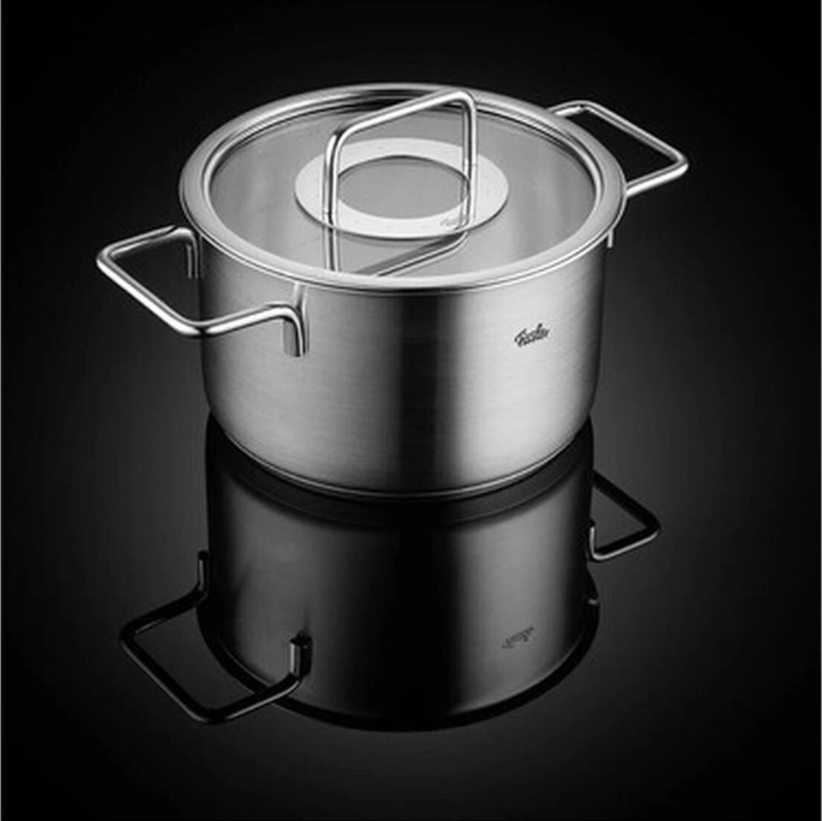 Fissler Pure Collection Cam Kapak Derin Tencere 20 Cm Bakır - Siyah