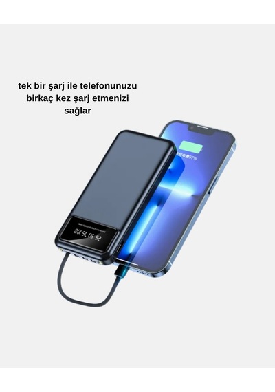 Ceylan Adam Powerbank 20000 Mah Hızlı Şarjlı Led Fenerli Ve 4 Portlu Çok Renkli