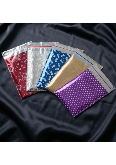 Kendinden Yapışkanlı Metalize Hediye Paketi Poşeti 15x25 Cm 100 Adet