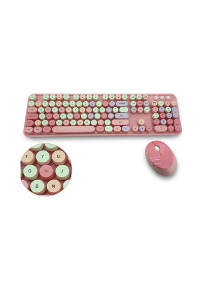 Mofii Pembe Sweet Dm Combo Klavye Mause Set Hmngo48-ıeg4874d Çok Renkli