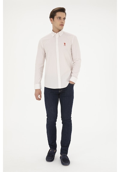U.s. Polo Assn. Erkek Pudra Gömlek Desenli 50284894-vr042 Pembe