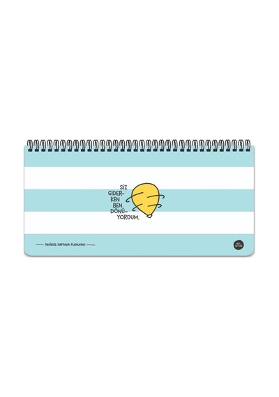 Hisli Şeyler 13 27 Spiralli Stickerli Planner - Siz Giderken Ben Dönüyordum Çok Renkli