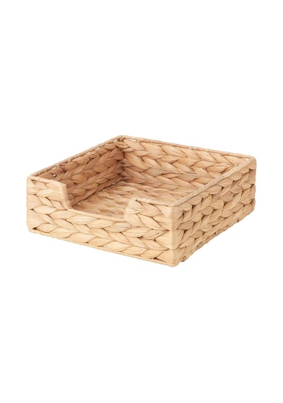 Hasır Ekmeklik Ekmek Sepeti Çok Amaçlı 18x18 Cm Hasır Peçetelik 23x23 Cm 2'li Set Kahverengi - 756208061 Kahverengi