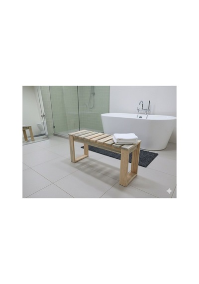 Doğal Ahşap Bench Bank Bej Bej