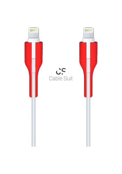 İphone Lighting, Kablo Koruyucu, Konnektör 2'li Kırmızı Diğer
