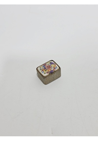 Antika Cloisonne Minyatür Kutu 3,2x2,5cm 096