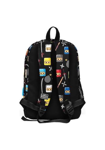 Coral High Kids Siyah Ninja Desenli Usb'li 2'li Okul Çanta Seti Set0223285