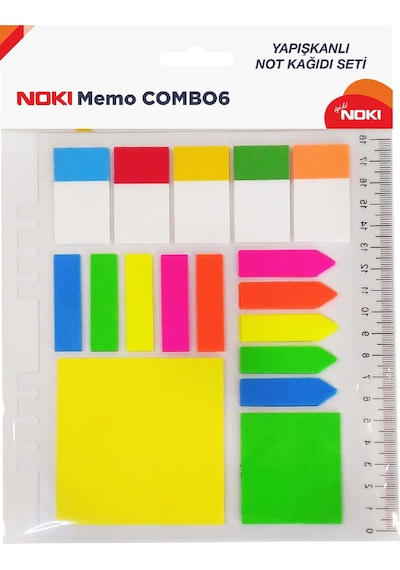Noki 12706 Memo Combo 6 Yapışkanlı Not Kağıdı Seti