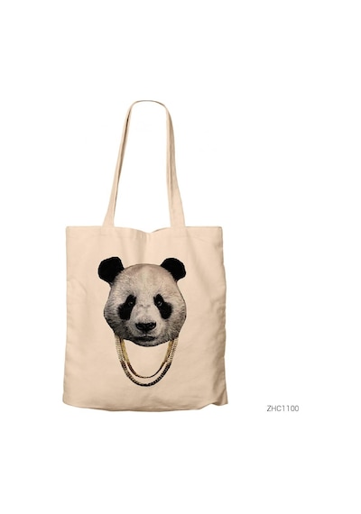 Rapçi Panda Kanvas Bez Çanta