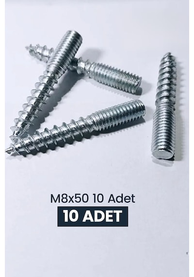 Ahşap Ayak Vidası M8x50 10 Adet