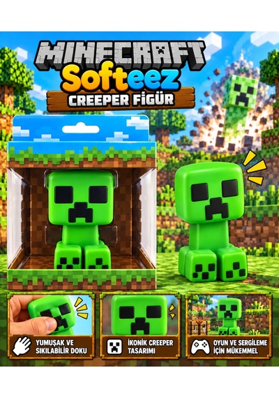 Minecraft Softeez Creeper Figür