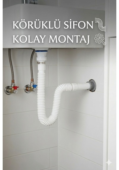 Kaliteli Körüklü Lavabo Sifonu - Esnek Ve Kolay Montaj