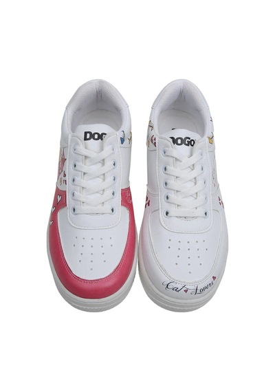 Dogo Cat Lovers Beyaz Kadın Sneaker Beyaz