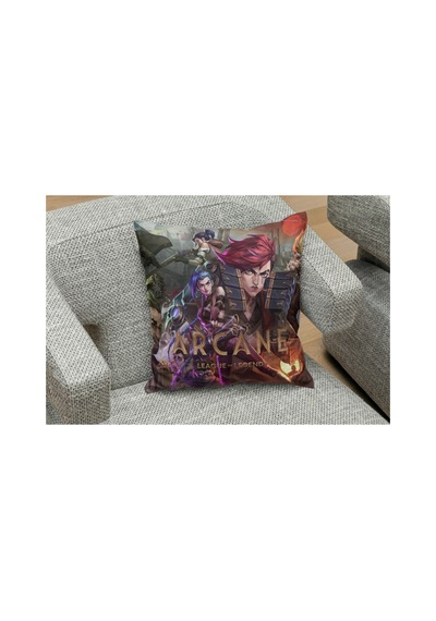 Arcane 2 No Desenli Kare Yastık Kılıfı Cok Renklı