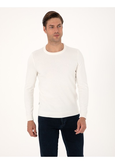 Pierre Cardin Erkek Ekru Kazak /triko 50315509-vr019 Ekru