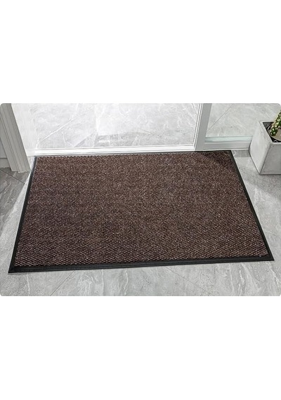 Kahverengi Çamur Kazıyıcı Sıyırıcı Kapı Önü Paspası 90x150