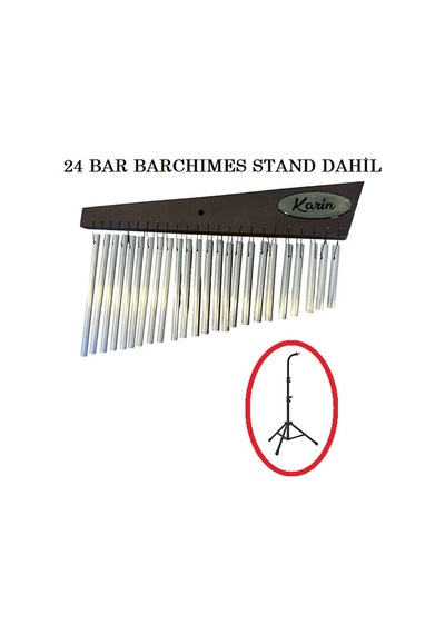Karin Sfl-25-s Bar Chimes 25 Sesli Kristal Parlaklığında Efekt Sesleri Dayanıklı Askı İpi Profesyonel Perküsyon Seti