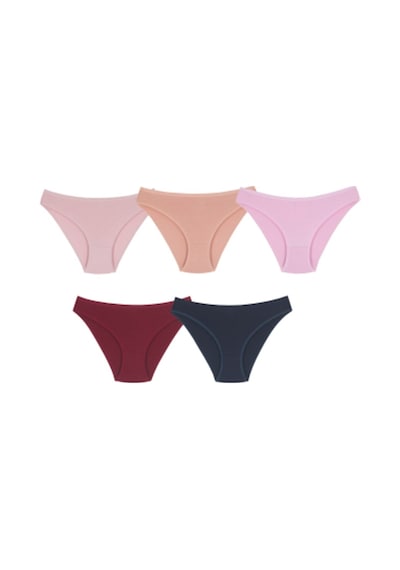 New Lilla 1001 Kadın 5'Lı Günlük Slip Külot (549351466) Çok Renkli