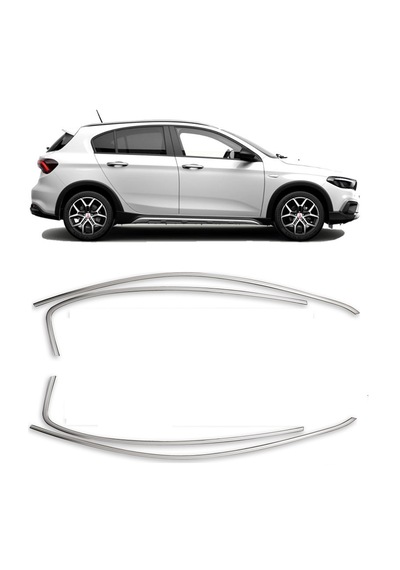 Fiat Egea Cross Krom Cam Çerçevesi Üst Kısım 4 Prç Sağ Sol Takım