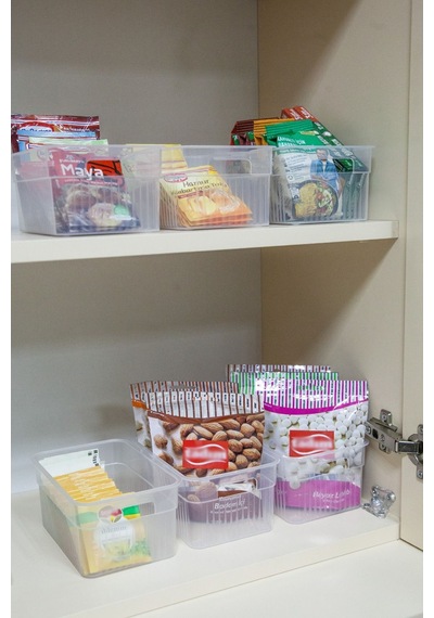 Çok Amaçlı Düzenleyici 6 Lı Set Şeffaf Plastik 10 X 15 Beyaz Diğer