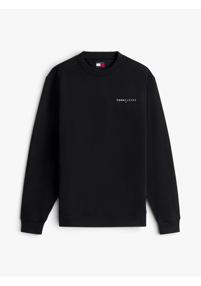 Tommy Hilfiger Tjm Reg Lınear Crew Ext Erkek Siyah Sweatshirt - Dm0dm20249