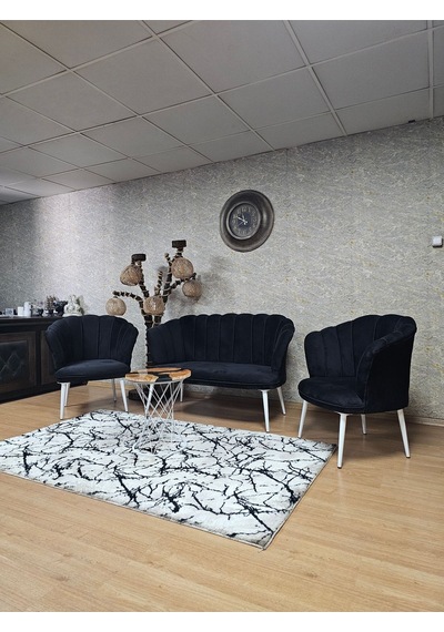 Zafir Papatya Çay Seti Koltuk Takımı Beyaz Boyalı Sivriltme Ayak, Balkon, Salon, Ofis, Cafe Koltuk Takımı Siyah Zafir Papatya Çay Seti Koltuk Takımı Beyaz Boyalı Sivriltme Ayak, Balkon, Salon, Ofis, Cafe Koltuk Takımı Siyah