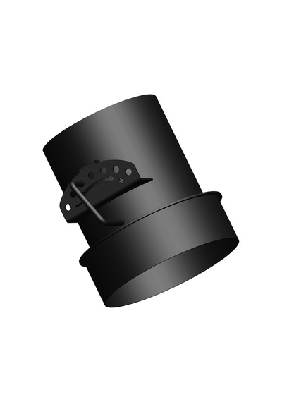 Ayarlanabilir Klapeli Baca Redüksiyon / Boy:17.5 Cm, Çap: 15 13 Cm / Mat Siyah Boyalı / Baba's Stove
