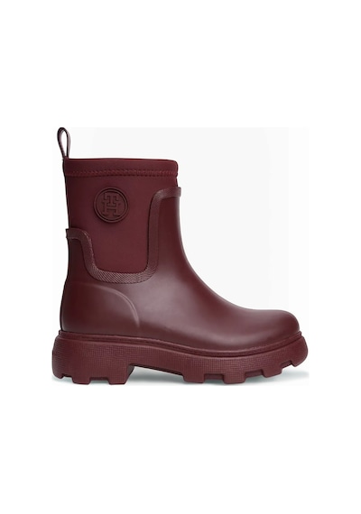 Tommy Hilfiger Th Stamp Warm Ankle Raın Boot Kadın Kırmızı Bot - Fw0fw09544