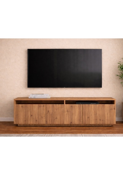 Hilal Modern Ahşap Desenli Tv Ünitesi Atlantik Çam