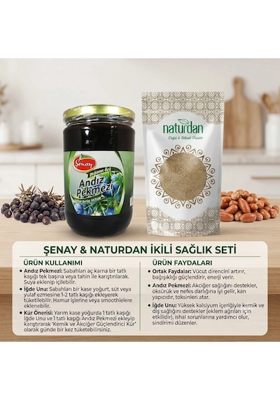 İğde Çekirdeği Unu 1 Kg Andız Pekmezi 800 Gr