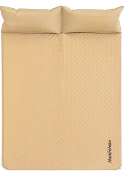 Naturehike Ultralight Çift Kişilik Şişme Kamp Matı 185 130 2.5 Cm Sarı Çok Renkli