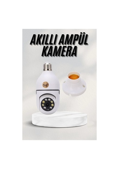 Akıllı Kamera Wifi Kamera Duylu Ampul Görünümlü 360 Derece Dönebilen Ev Kamerası 54351377