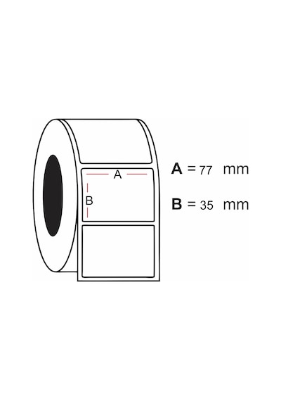 A1 Etiket 35X77 Termal Barkod Etiketi 6 Rulo 6.000 Adet