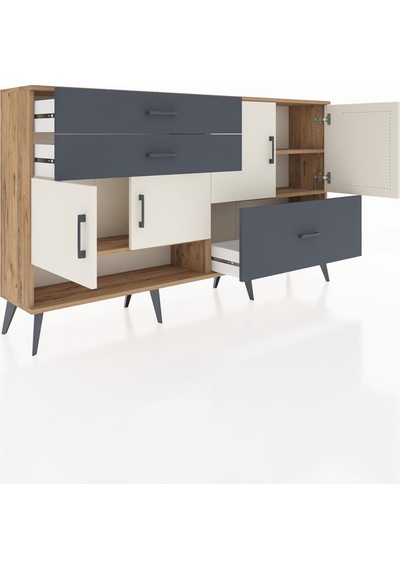 Arges Konsol 3 Raflı 3 Çekmeceli 4 Kapaklı 176x30x99 Çam-aytaşı/a Çam-aytaşı/antrasit Arges Konsol 3 Raflı 3 Çekmeceli 4 Kapaklı 176x30x99 Çam-aytaşı/a Çam-aytaşı/antrasit