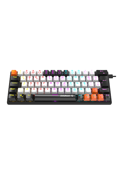 Everest KB-MK9 Parley Rainbow Aydınlatmalı Usb Kablolu Oyuncu Klavyesi