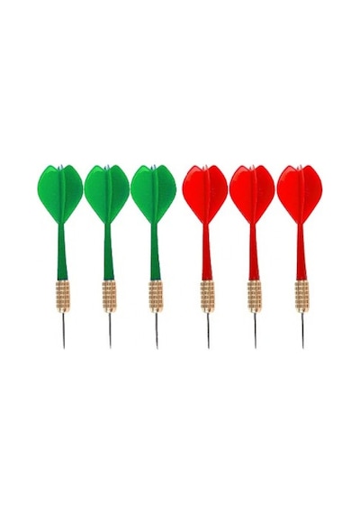 Dart Çift Taraflı Hedef ve Dart 17 İnç 43 Cm Lik Büyük Boy 6 Oklu