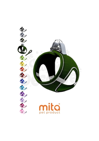 Mita Air Mesh Kedi Köpek Göğüs Tasması Çift Reflektörlü, Terletmeyen Benetton