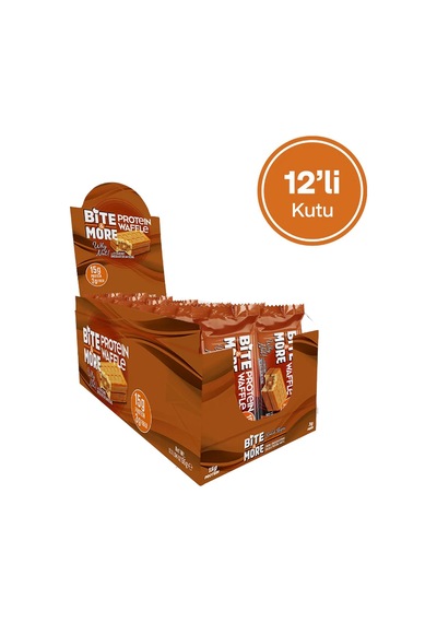 Bite&more Protein Waffle 55 Gram X 12 Adet Fındık