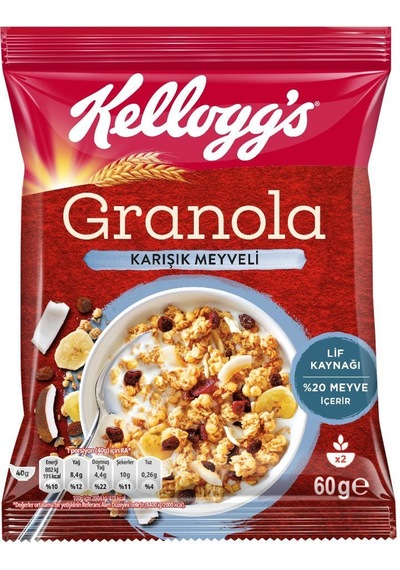 Kellogg's Karışık Meyveli Granola 10 x 60 G