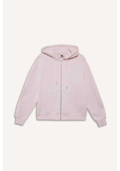 Defacto Relax Fit Kapüşonlu Sweatshirt C1809AX25SP Pembe