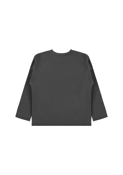 Civil Boys Whatever Baskılı 6-9 Yaş Sweatshirt - Gri Antrasit