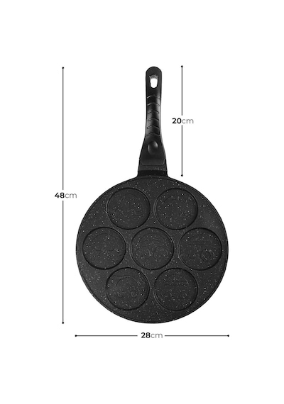 Granit Yüz Emojili Pankek Tava, Gülenyüz Emojili Pankek Tavası 28 Cm