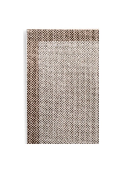 Natura Sisal Hasır Görünümlü Çerçeveli Oval Halı Ntr04 Kahve-sütlü Kahve Kahve-bej