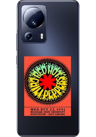 Xiaomi Mi 13 Lite Uyumlu Şeffaf Kılıf Red Hot Chili Peppers Tasarımlı