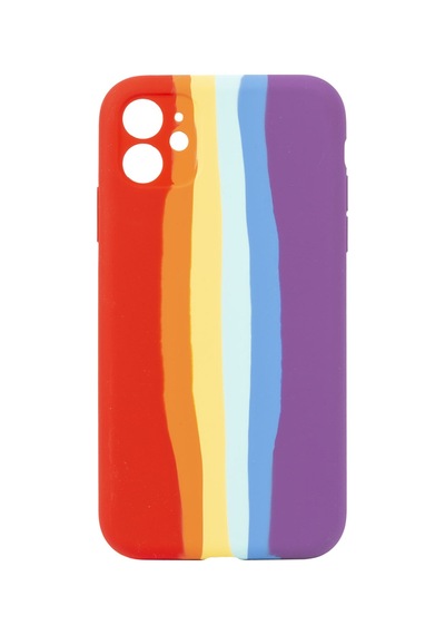 İ'think Apple Uyumlu iPhone 11 Rainbow Silinebilir Kapak