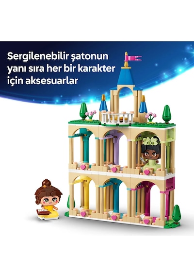 LEGO® ǀ Disney Princess Şato ile Mini Belle ve Tiana 43291 – 5 Yaş ve Üzeri için Aksesuarlar İçeren Oyuncak Yapım Seti (358 Parça)