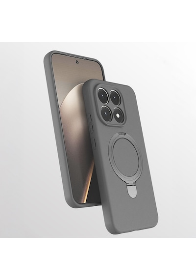 Xiaomi 15t Kılıf M-safe Şarj Özellikli Standlı Samara Kılıf Titanyum-gri
