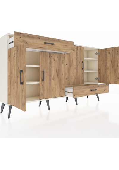 Arges Konsol 5 Raflı 2 Çekmeceli 4 Kapaklı 176x30x99 Aytaşı-çam Aytaşı-çam Arges Konsol 5 Raflı 2 Çekmeceli 4 Kapaklı 176x30x99 Aytaşı-çam Aytaşı-çam