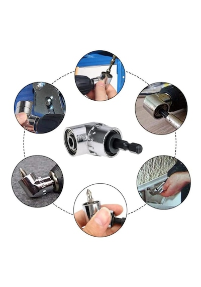 Vidalama Köşe Adaptörü Manyetik 1/4 Hex Girişli Matkapa Uyumlu 60 Mm Dmx4768