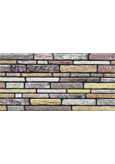 5 Adet X Kesme Taş Desenli 3D Strafor Köpük Duvar Kaplama Paneli (446785892)